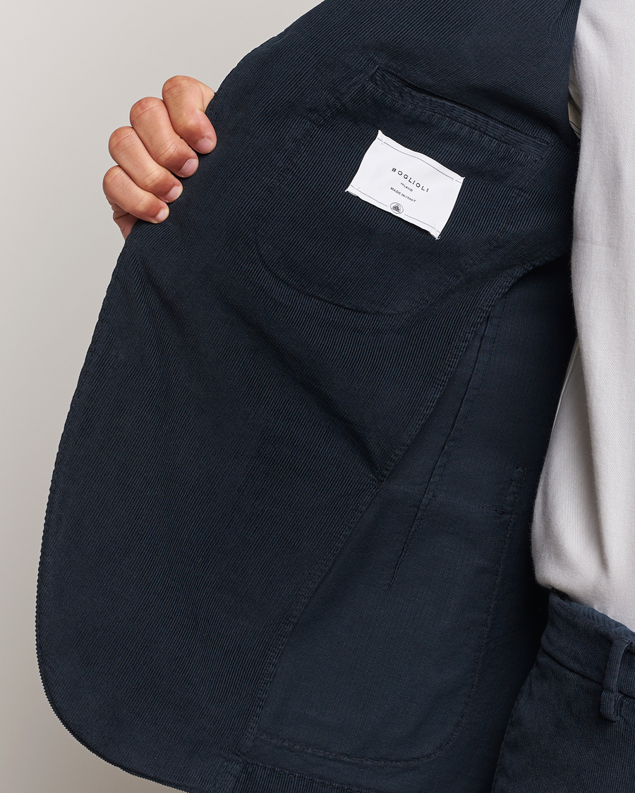 Herren | Boglioli K Jacket Baby Corduroy Suit Navy | Boglioli | K Jacket Baby Corduroy Suit Navy
