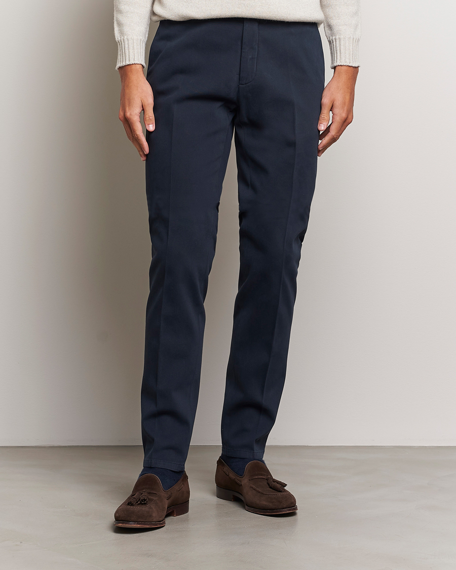 Herren | Hosen | Boglioli | Cotton Twill Trousers Navy