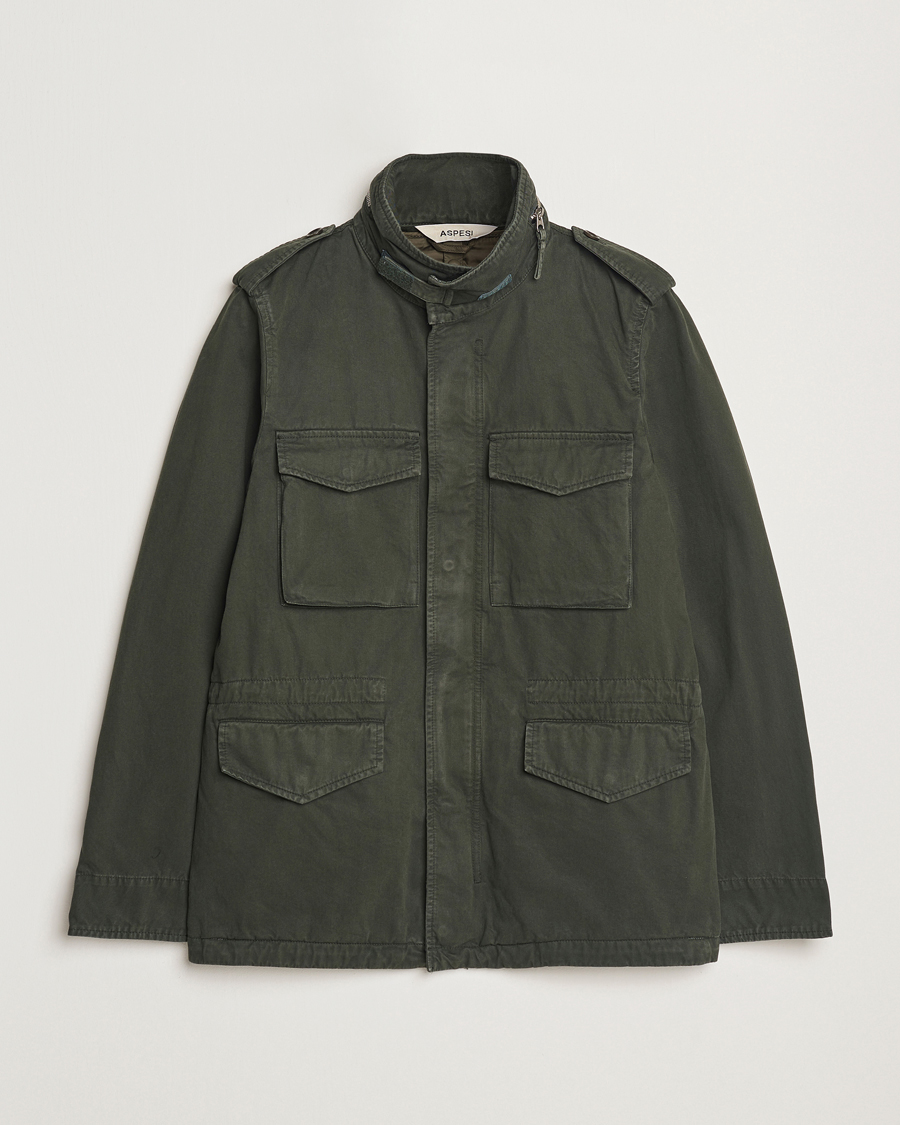 Herren | Jacken | Aspesi | Lined Cotton Field Jacket Military