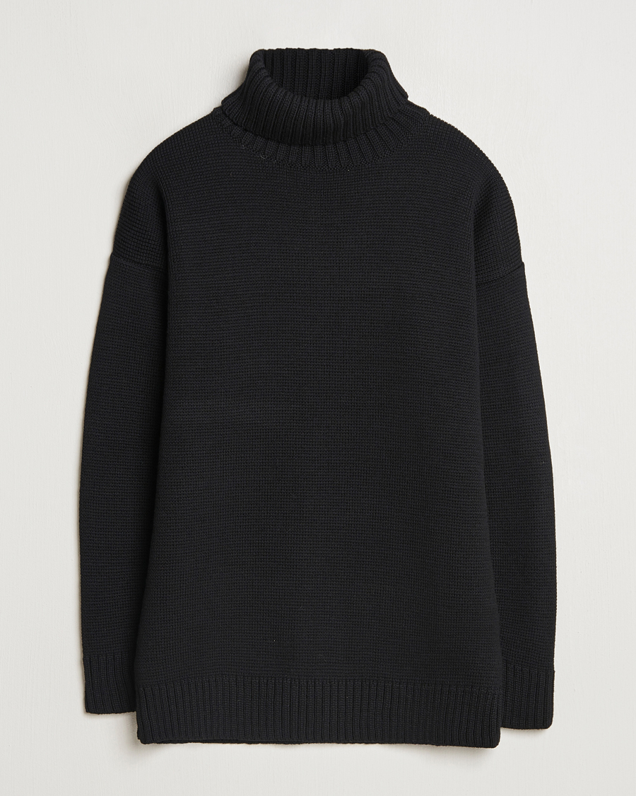 Herren | Pullover | Gloverall | Submariner Chunky Wool Roll Neck Black