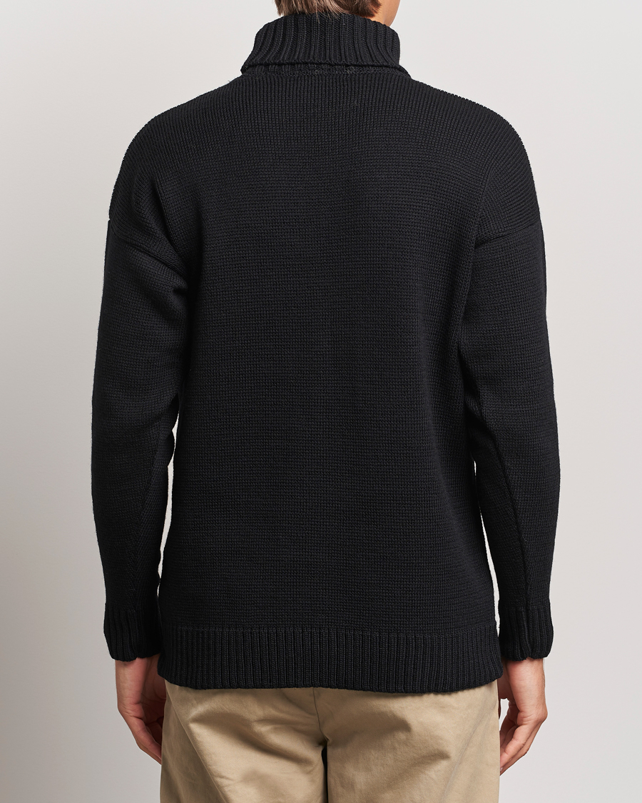 Herren | Pullover | Gloverall | Submariner Chunky Wool Roll Neck Black