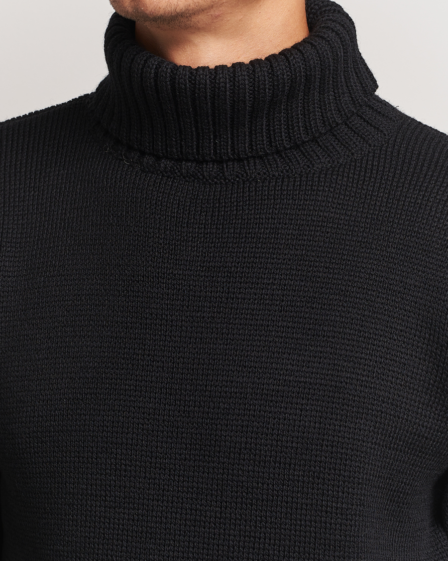Herren | Pullover | Gloverall | Submariner Chunky Wool Roll Neck Black