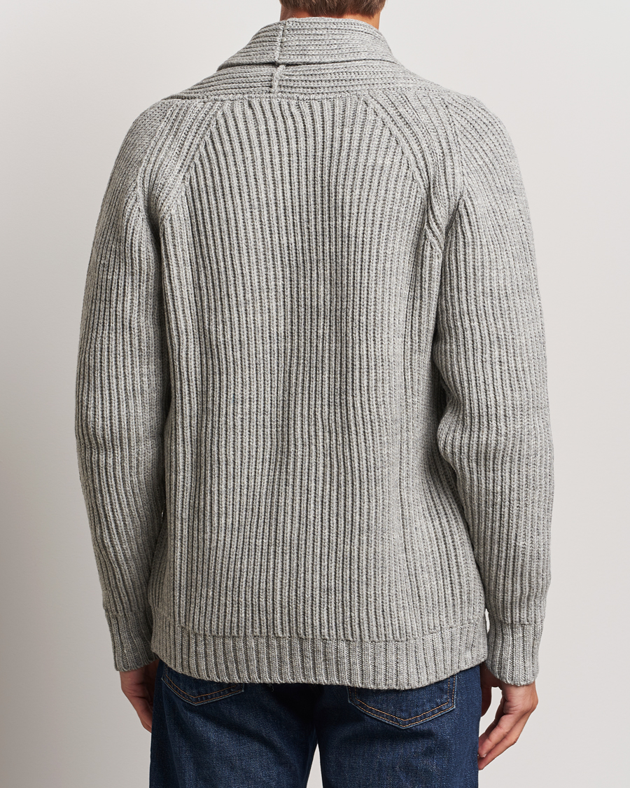 Herren | Pullover | Gloverall | Shawl Collar Cardigan Light Grey