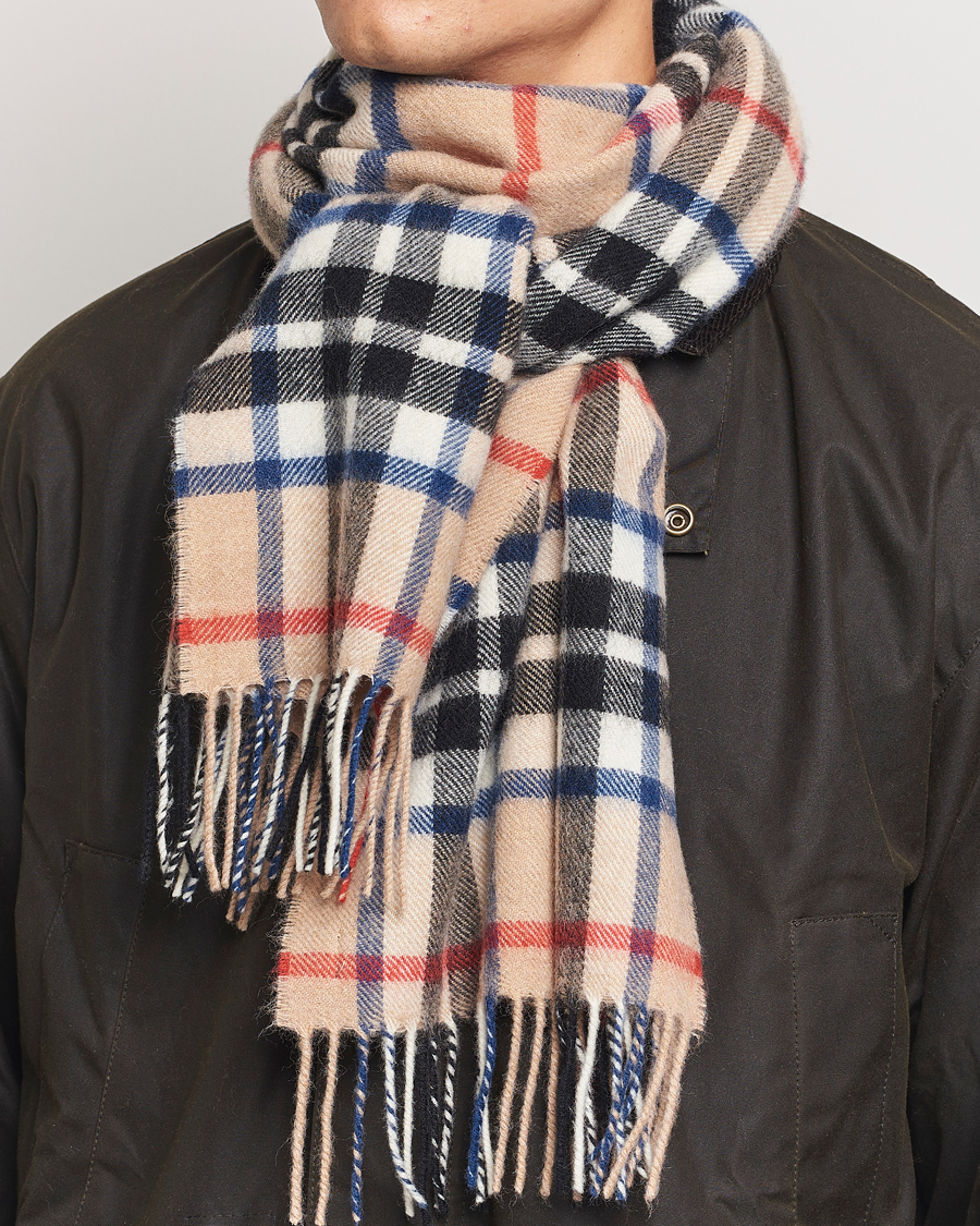 Herren | Gloverall Lambswool Scarf Camel Check | Gloverall | Lambswool Scarf Camel Check