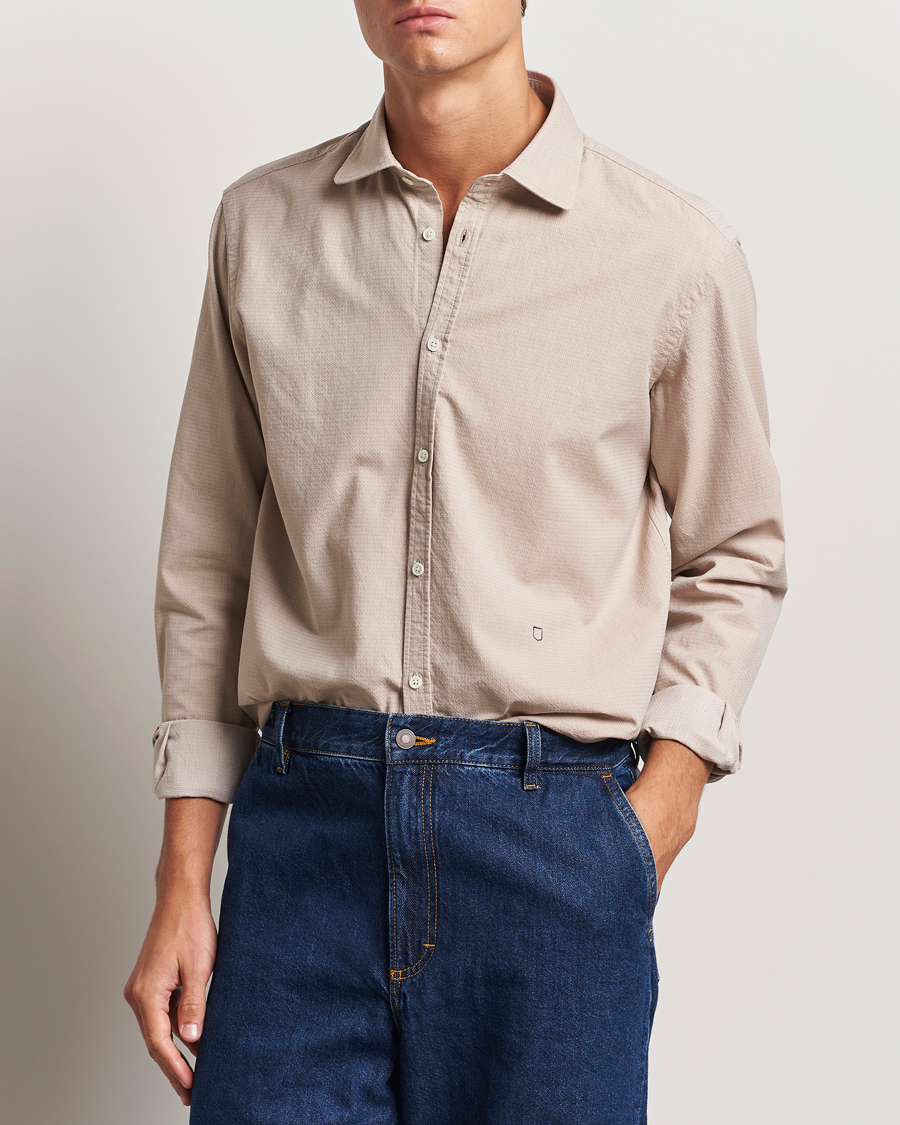 Herren | Hemden | Massimo Alba | Canary Cotton Voile Casual Shirt Beige