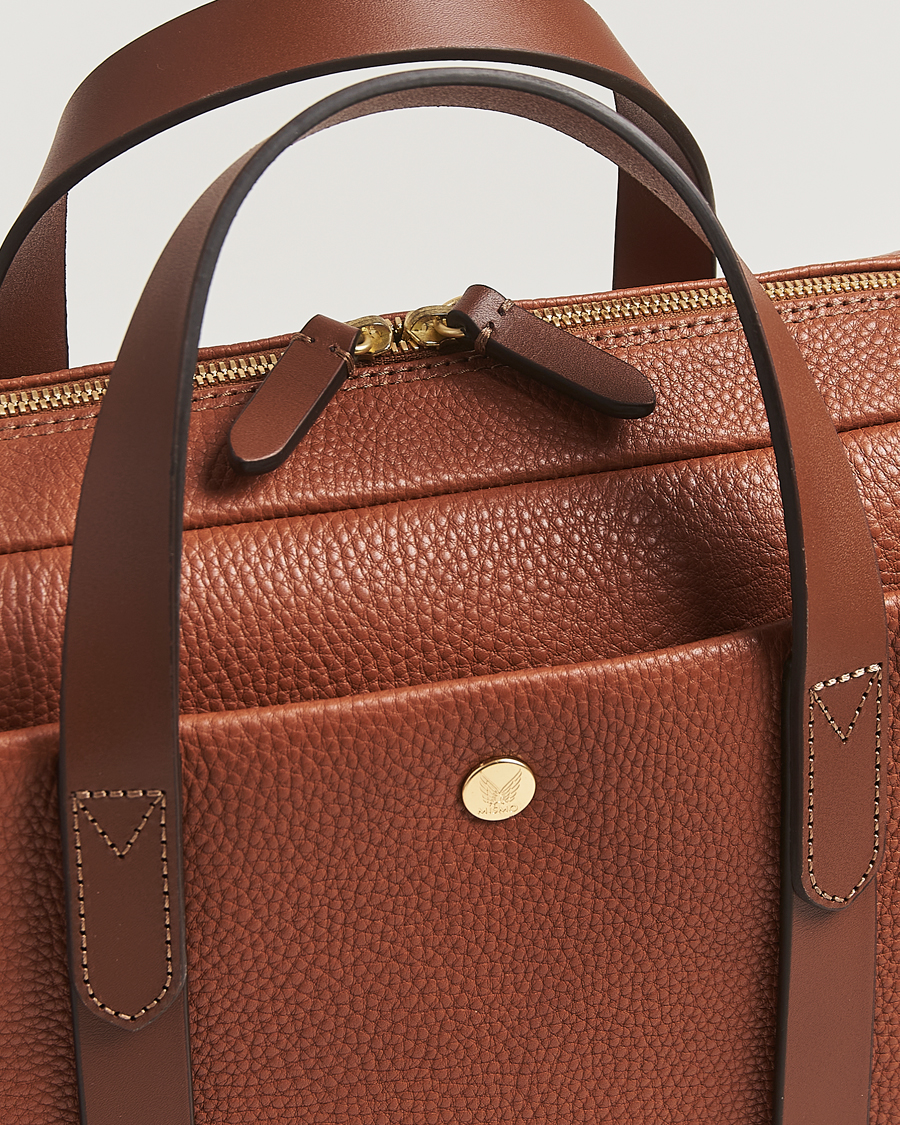 Herren | Taschen | Mismo | Aspire Pebbled Leather Briefcase Tabac