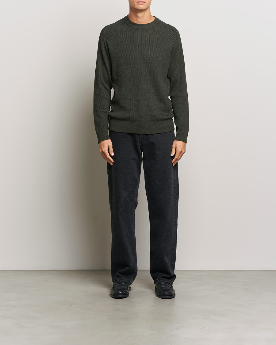 Herren | Pullover | NN07 | Kevin Cotton Knitted Sweater Dark Army