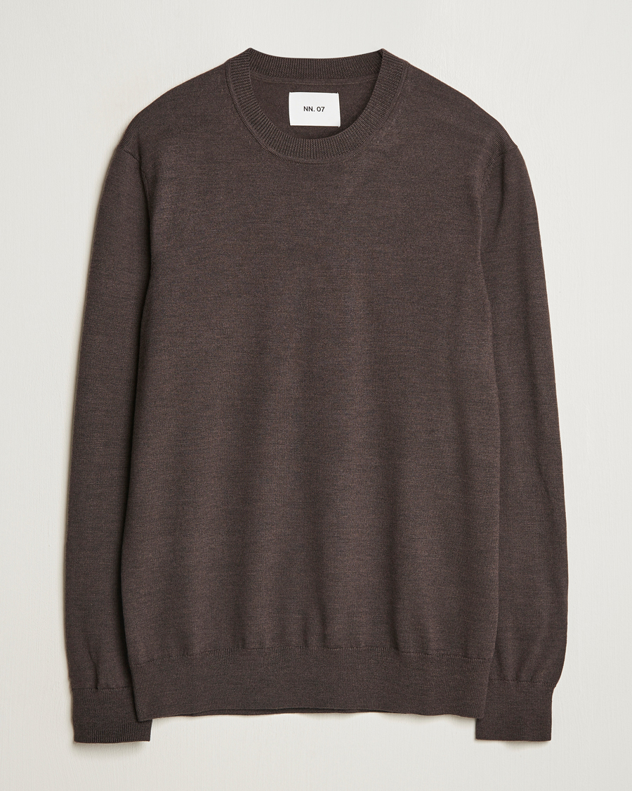 Herren | Pullover | NN07 | Ted Merino Crew Neck Pullover Demitase Brown