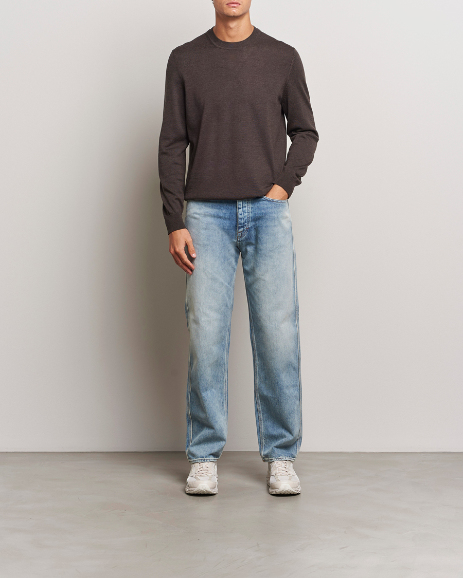 Herren | Pullover | NN07 | Ted Merino Crew Neck Pullover Demitase Brown