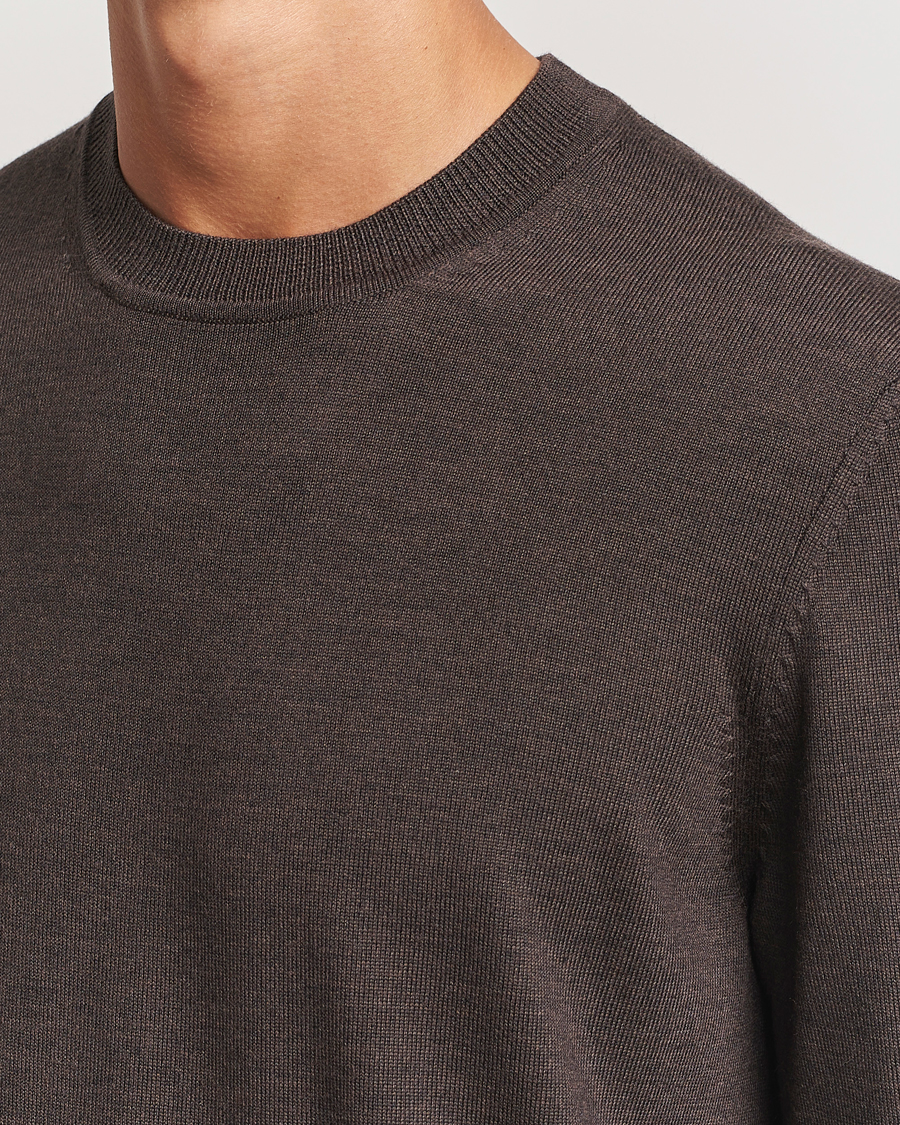 Herren | Pullover | NN07 | Ted Merino Crew Neck Pullover Demitase Brown