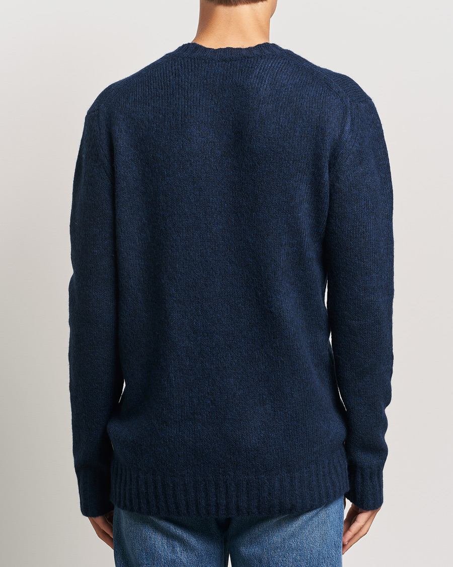 Herren | Pullover | NN07 | Lee Brushed Wool Crew Neck Navy Blue