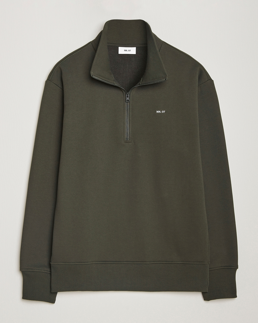 Herren | Pullover | NN07 | Briggs Half Zip Sweatshirt Dark Army