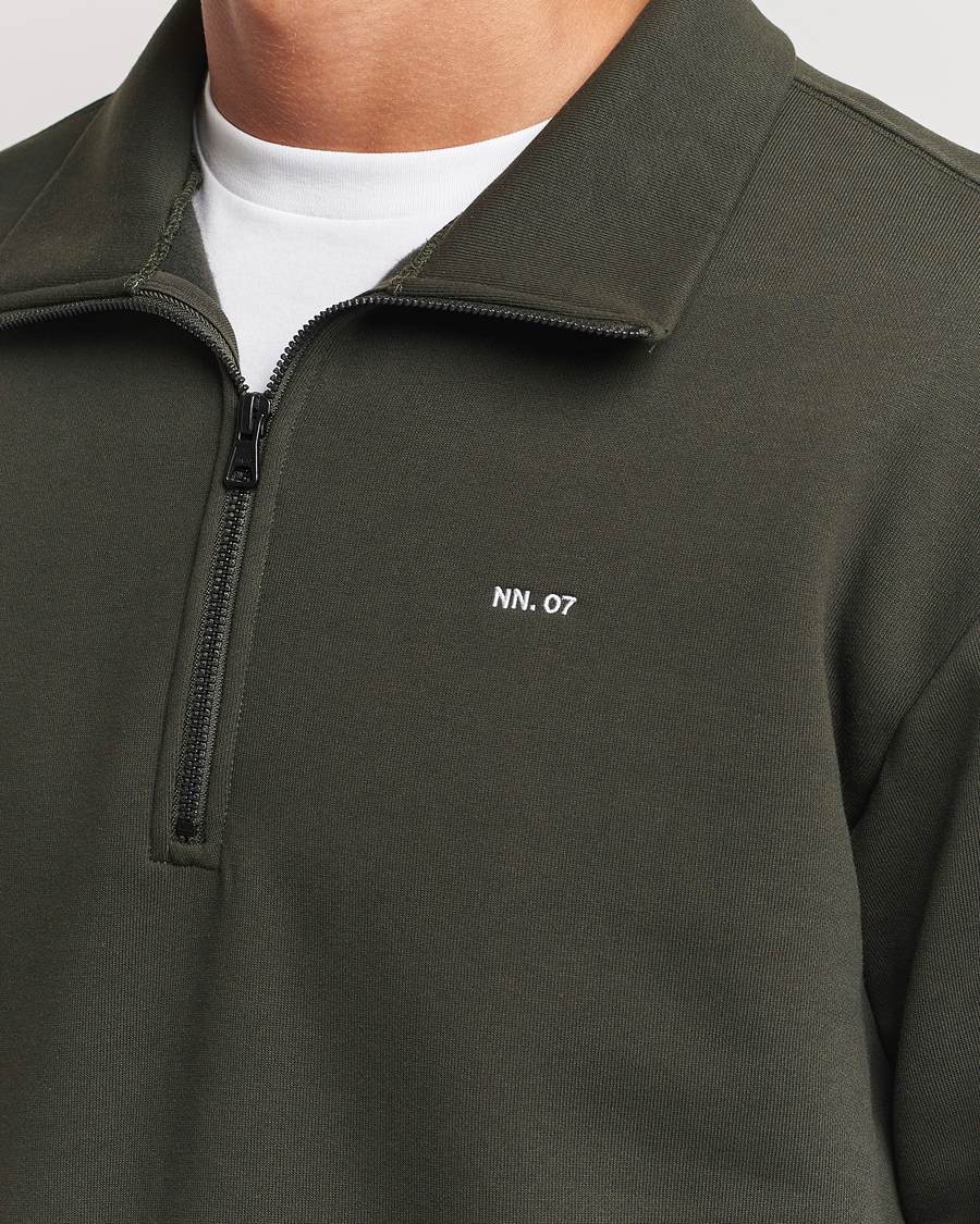 Herren | Pullover | NN07 | Briggs Half Zip Sweatshirt Dark Army