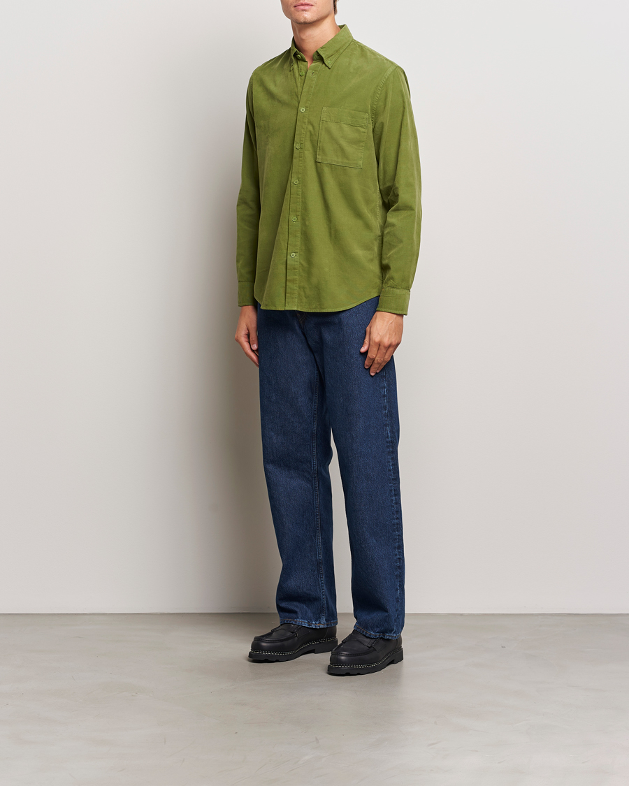 Herren | Hemden | NN07 | Arne Baby Cord Shirt Cedar Green