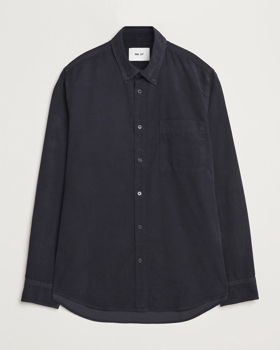 Herren | Hemden | NN07 | Arne Baby Cord Shirt Black