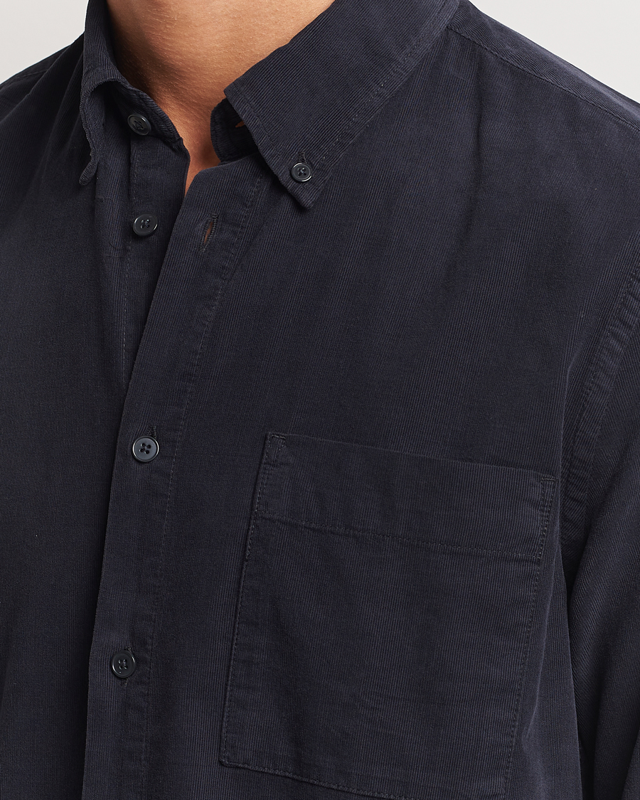 Herren | Hemden | NN07 | Arne Baby Cord Shirt Black