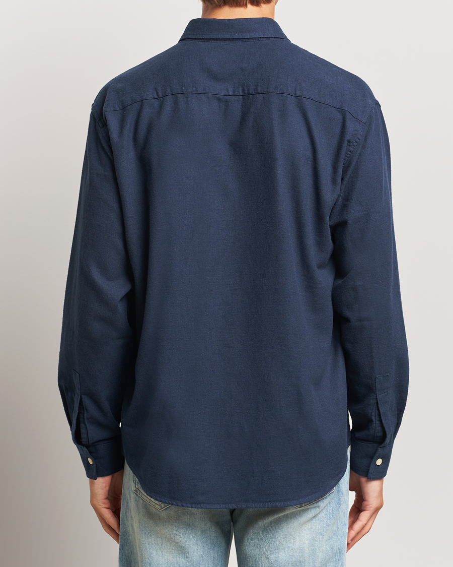 Herren | Hemden | NN07 | Deon Flannel Checked Shirt Navy Blue