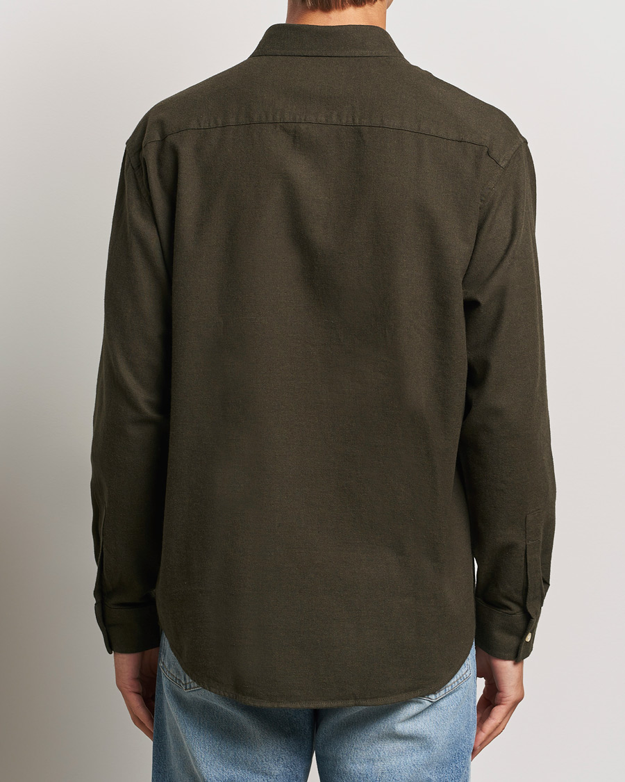 Herren | Hemden | NN07 | Deon Flannel Checked Shirt Dark Army