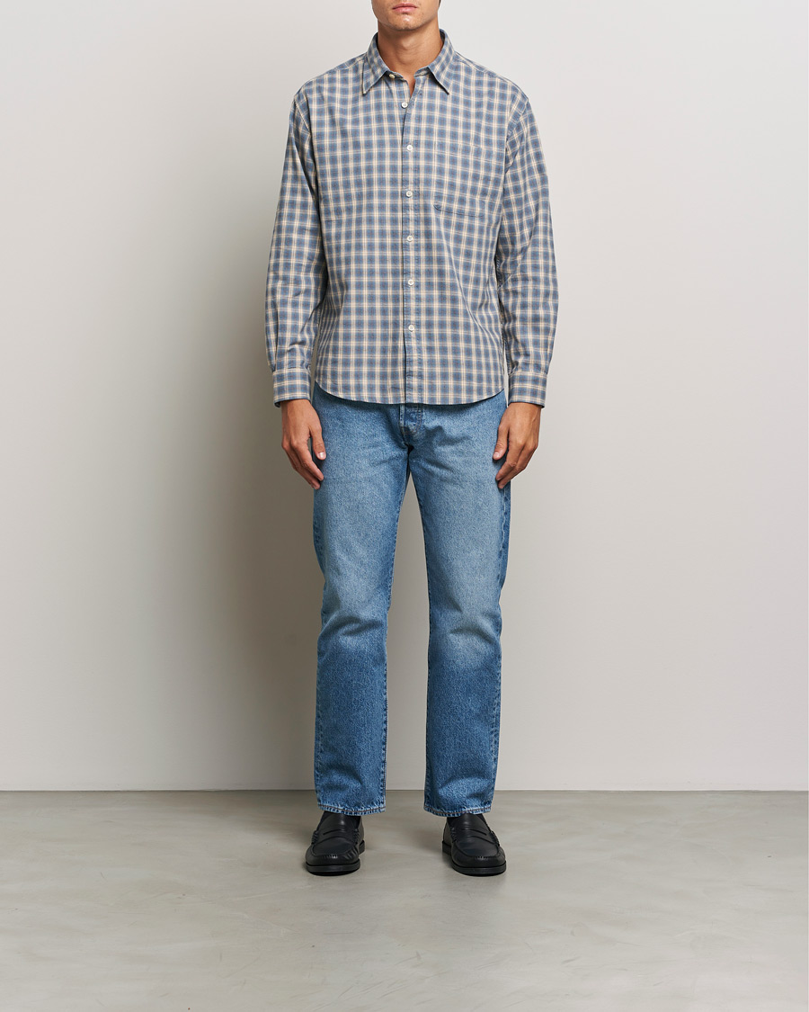 Herren | Hemden | NN07 | Deon Flannel Shirt Blue Multi