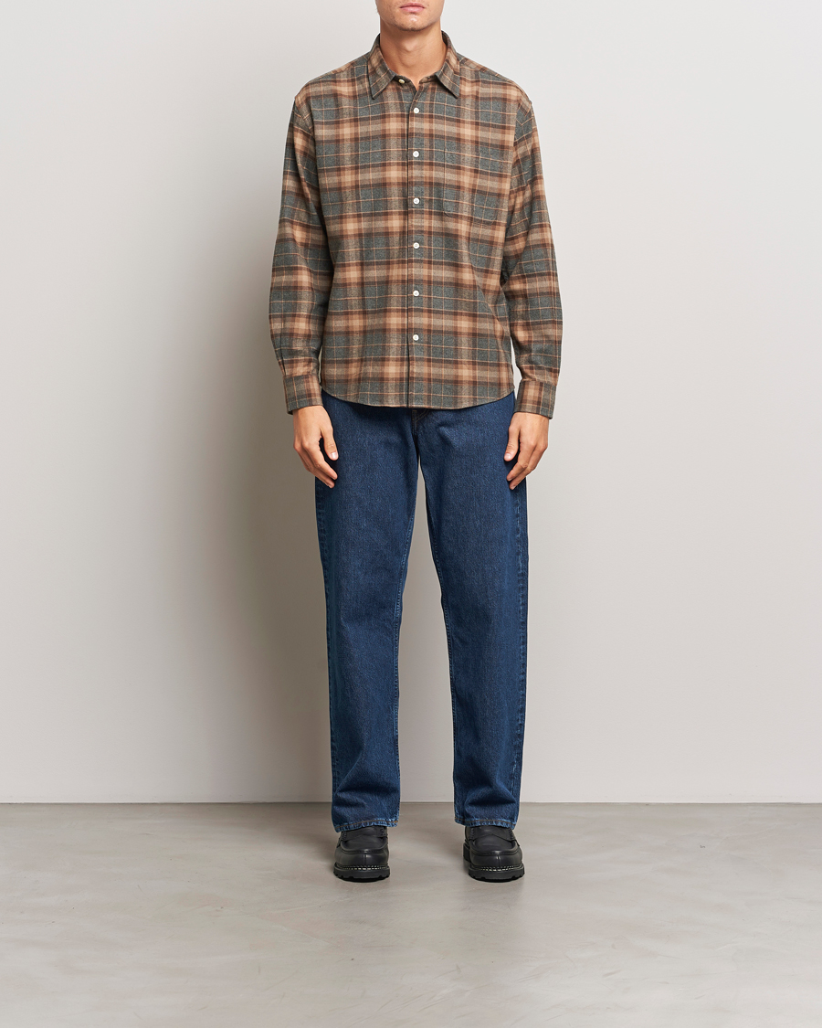 Herren | Hemden | NN07 | Deon Flannel Shirt Brown/Grey