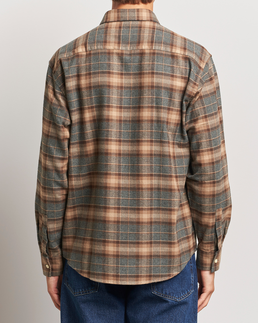 Herren | Hemden | NN07 | Deon Flannel Shirt Brown/Grey