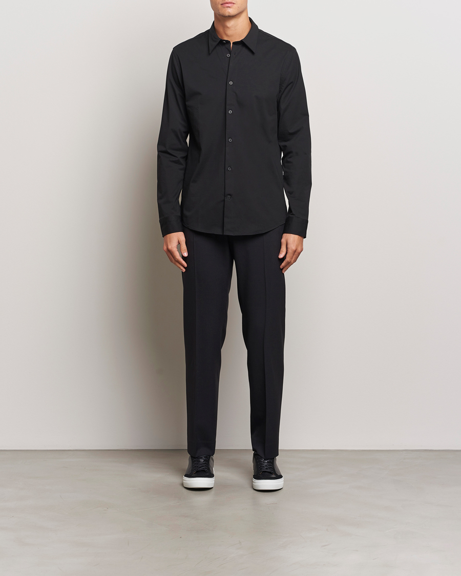 Herren | Hemden | NN07 | Elian Mercerized Cotton Shirt Black