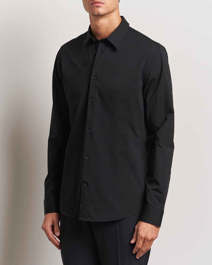 Herren | Hemden | NN07 | Elian Mercerized Cotton Shirt Black