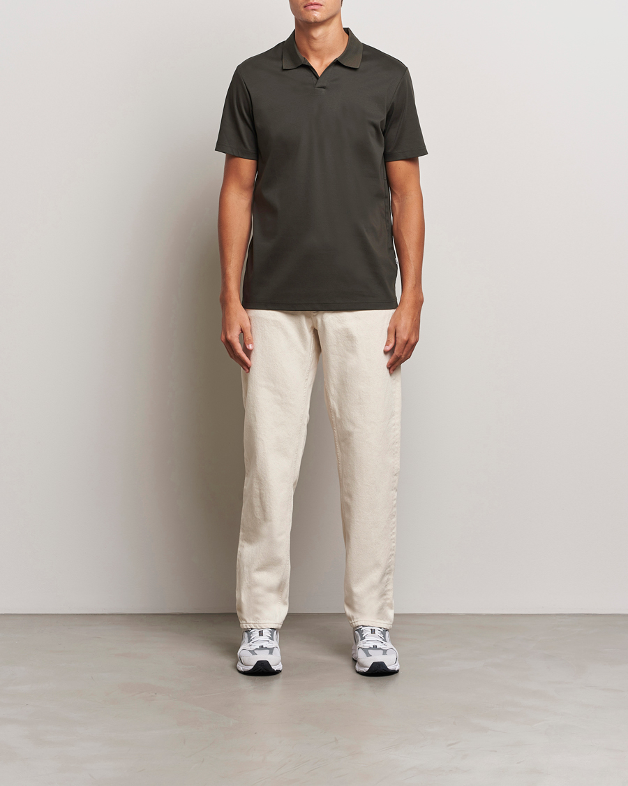 Herren | Poloshirts | NN07 | Paul Mercerized Polo Dark Army