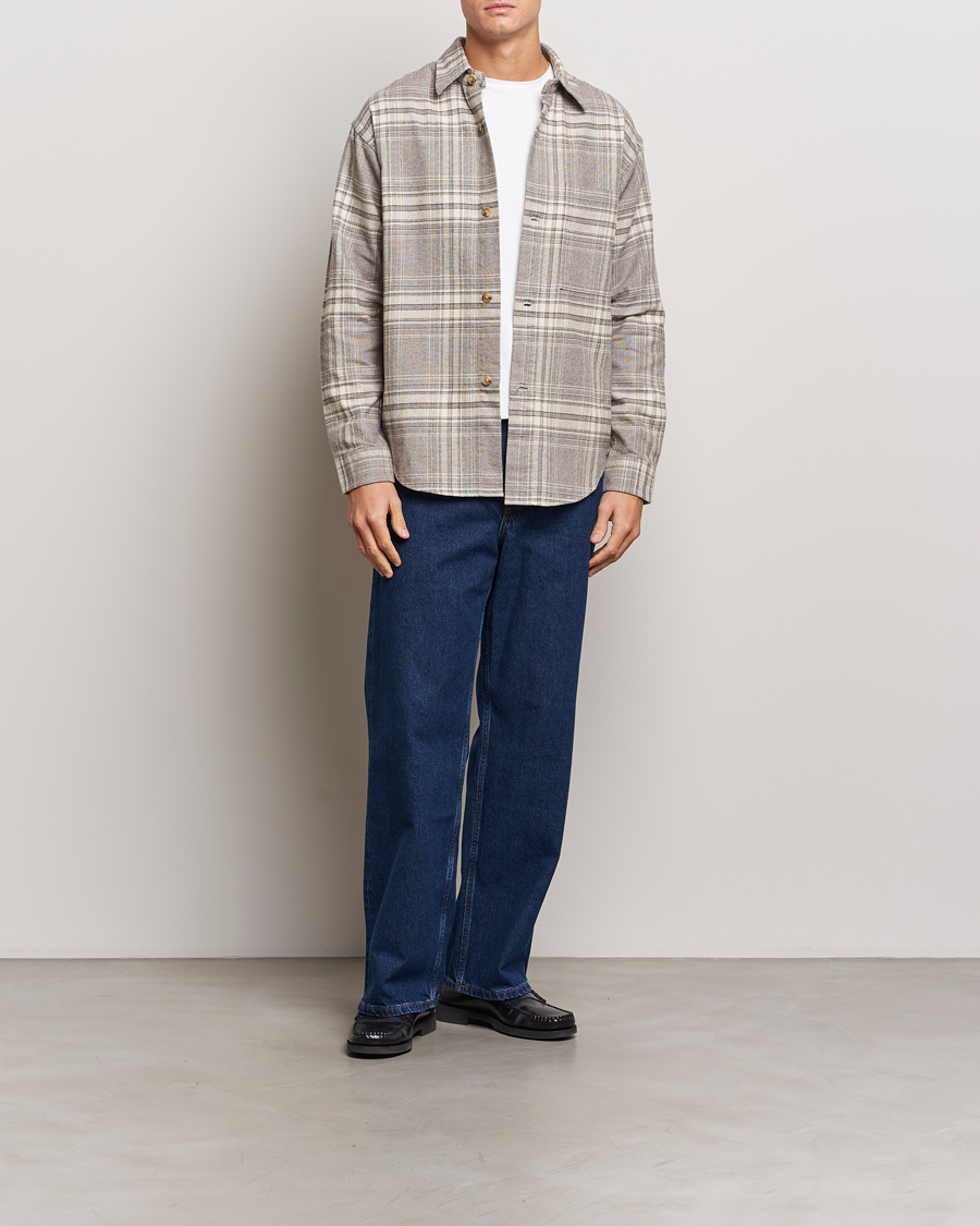Herren | Hemden | NN07 | Adwin Checked Flannel Overshirt Grey/White