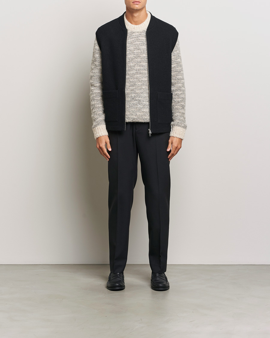 Herren | Pullover | NN07 | Boiled Wool Vest Black