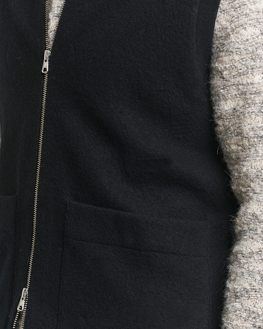 Herren | Pullover | NN07 | Boiled Wool Vest Black