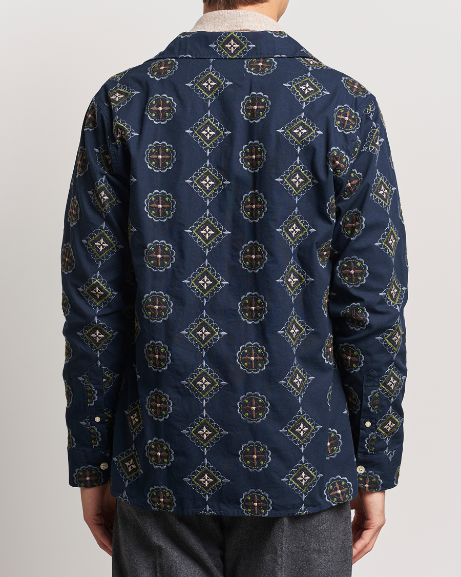 Herren | Hemden | NN07 | Julio Crochet Shirt Navy Blue