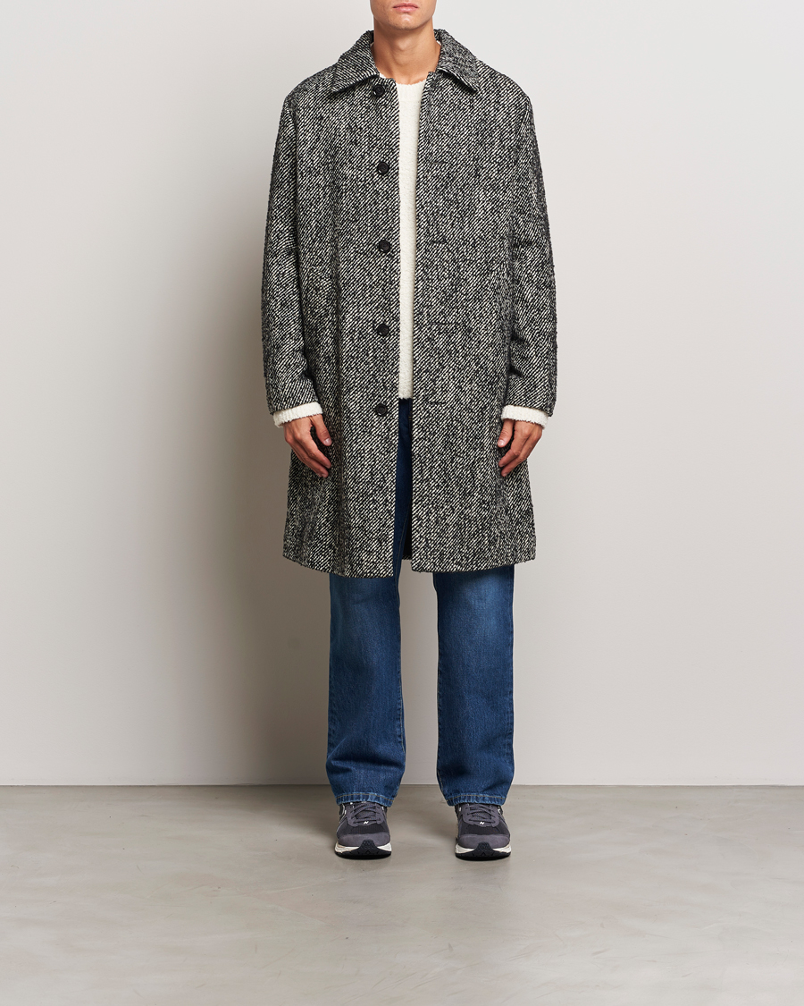 Herren | Jacken | NN07 | Franco Herringbone Coat Black