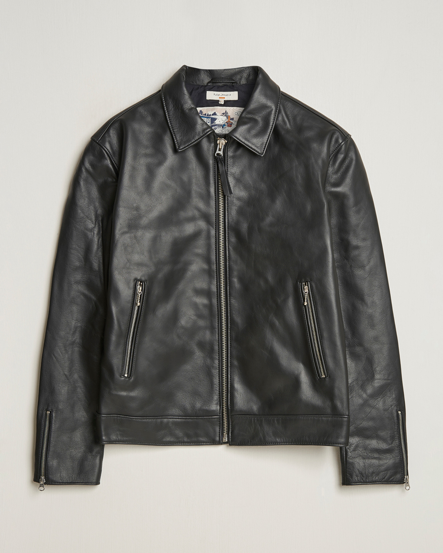 Herren | Jacken | Nudie Jeans | Eddy Rider Leather Jacket Black