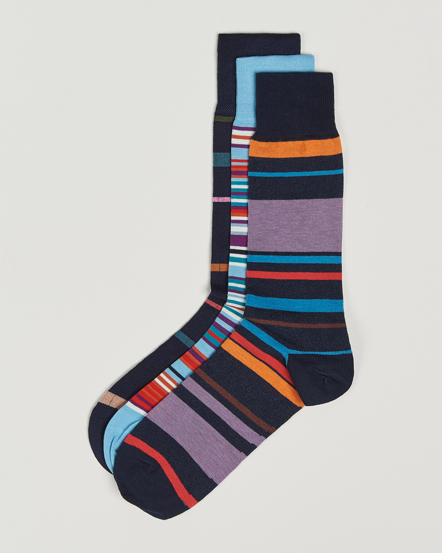 Herren | Unterwäsche | Paul Smith | 3-Pack Striped Socks Multi