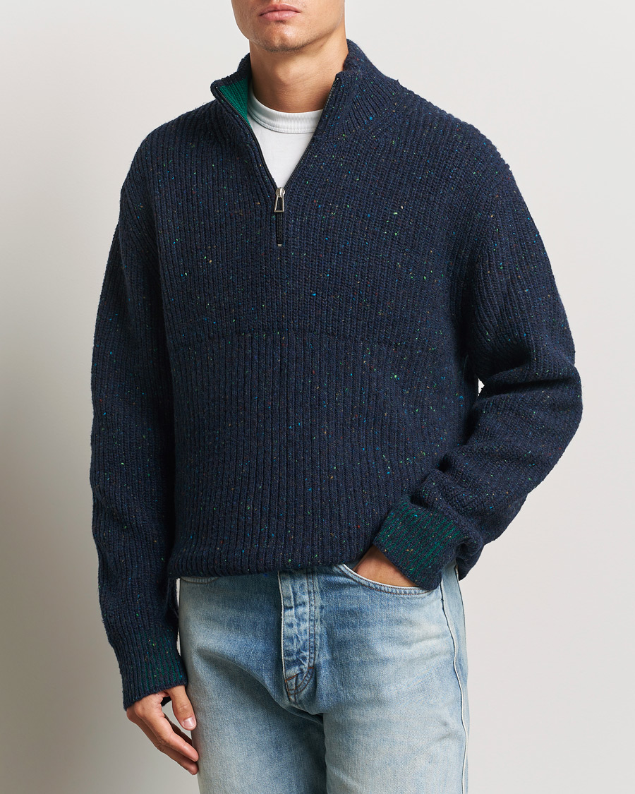 Herren | Pullover | PS Paul Smith | Wool Half Zip Navy