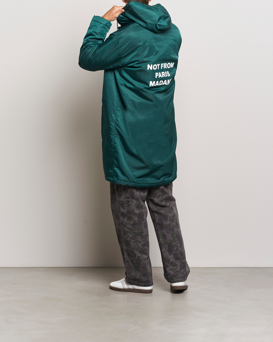 Herren | Jacken | Drôle de Monsieur | La Parka Slogan Coat Dark Green