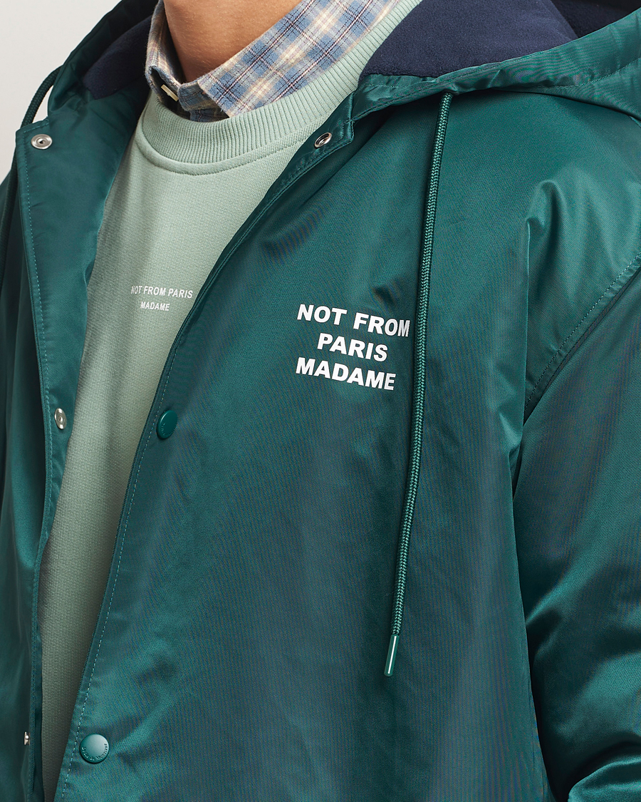 Herren | Jacken | Drôle de Monsieur | La Parka Slogan Coat Dark Green