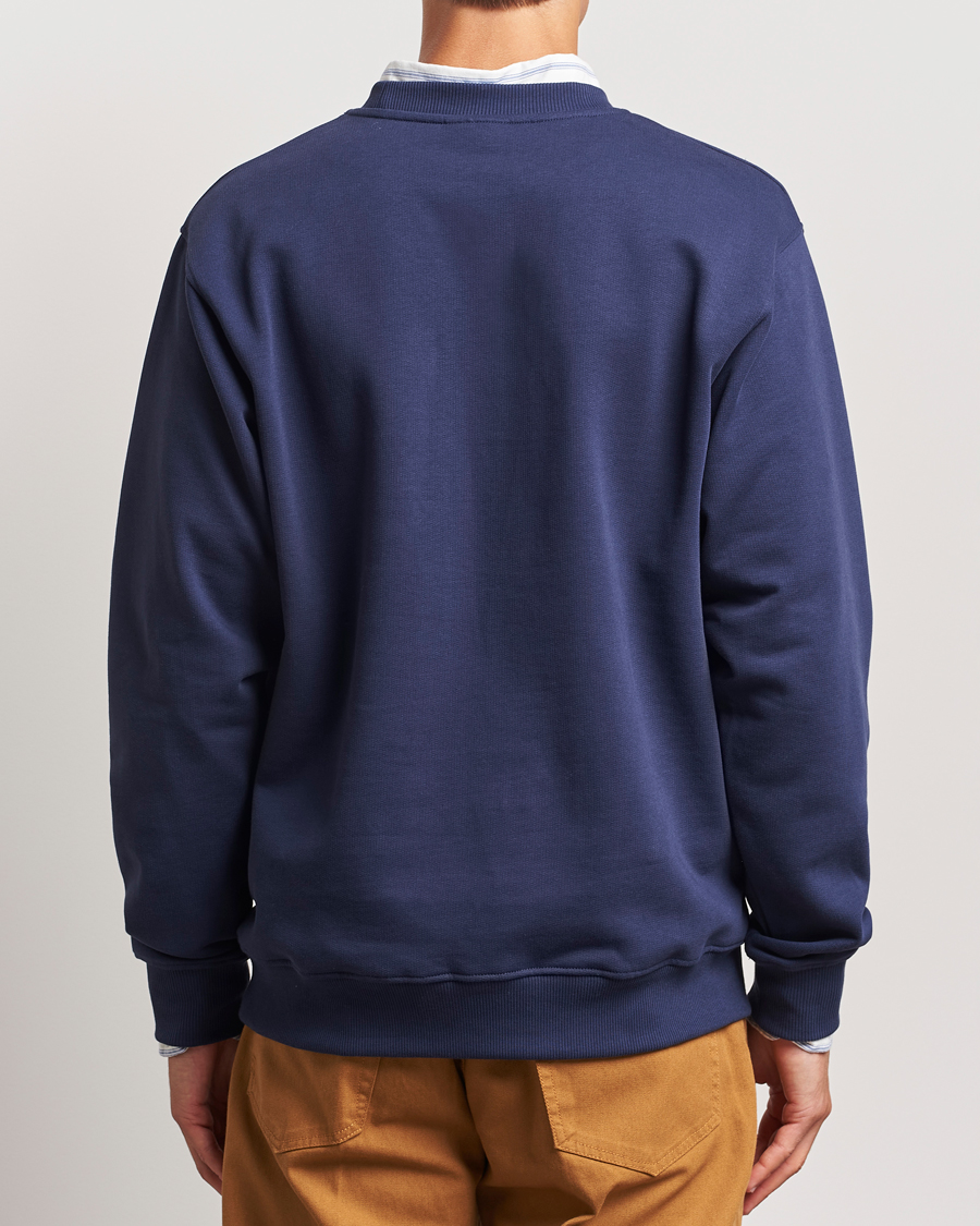 Herren | Pullover | Drôle de Monsieur | Flower Slogan Sweatshirt Dark Navy