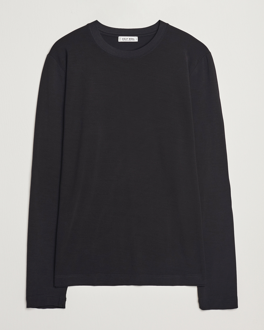 Herren | T-Shirts | CDLP | Wool Long Sleeve T-Shirt Black