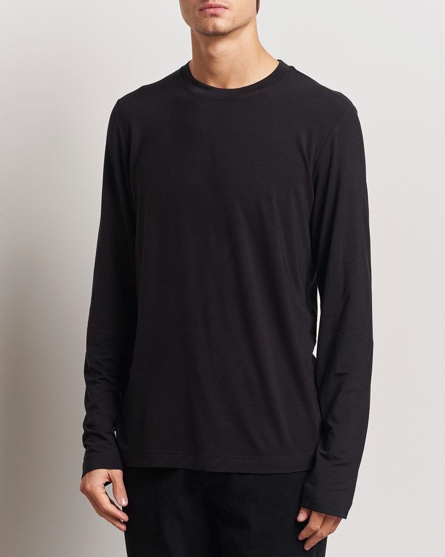 Herren | T-Shirts | CDLP | Wool Long Sleeve T-Shirt Black