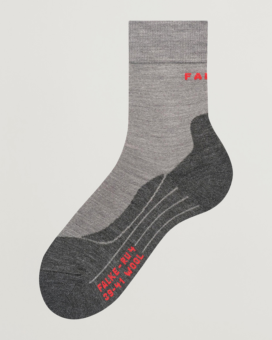 Herren | Unterwäsche | Falke Sport | RU4 Endurance Wool Running Socks Light Grey Mel