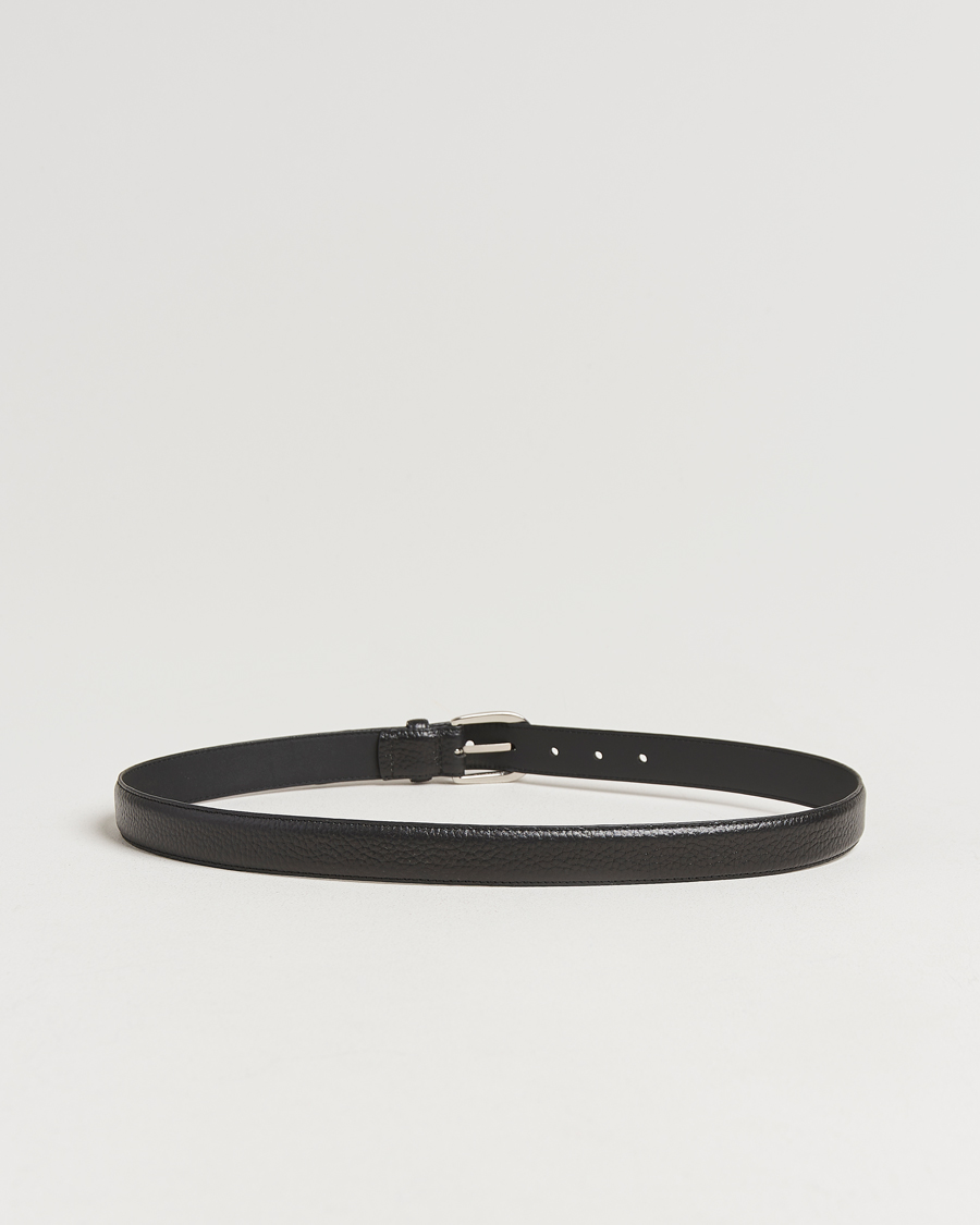 Herren | Gürtel | Loake 1880 | Harry Grained Leather Belt Black