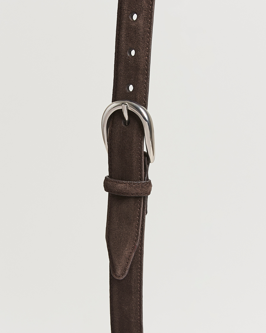 Herren | Gürtel | Loake 1880 | Harry Suede Belt Dark Brown