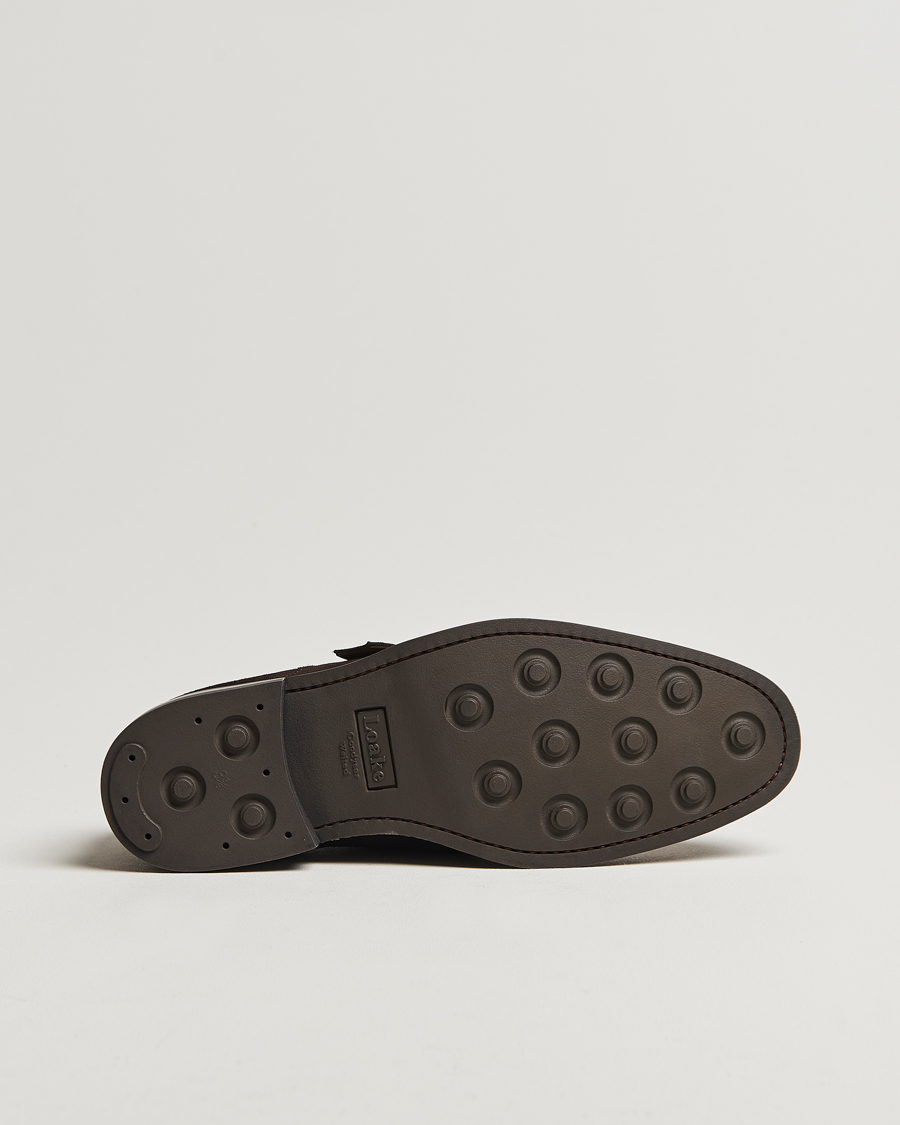 Herren | Monkstrap | Loake 1880 | 357 Suede Single Monk Dark Brown
