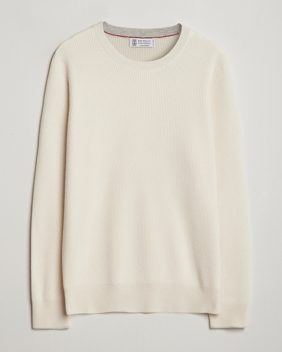Herren | Pullover | Brunello Cucinelli | Cashmere Rib Crew Neck Sweater Panama