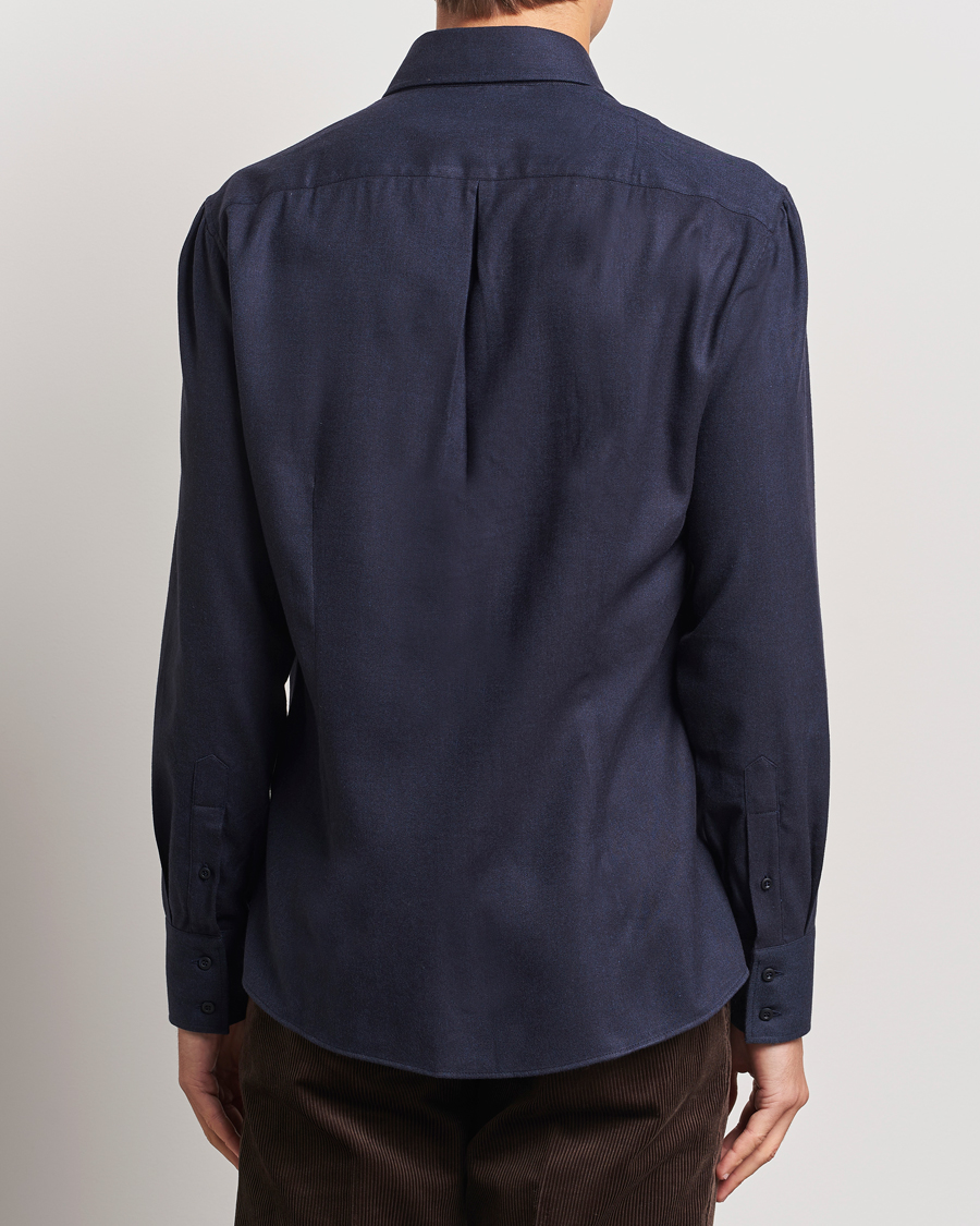 Herren | Hemden | Brunello Cucinelli | Slim Fit Flannel Shirt Navy