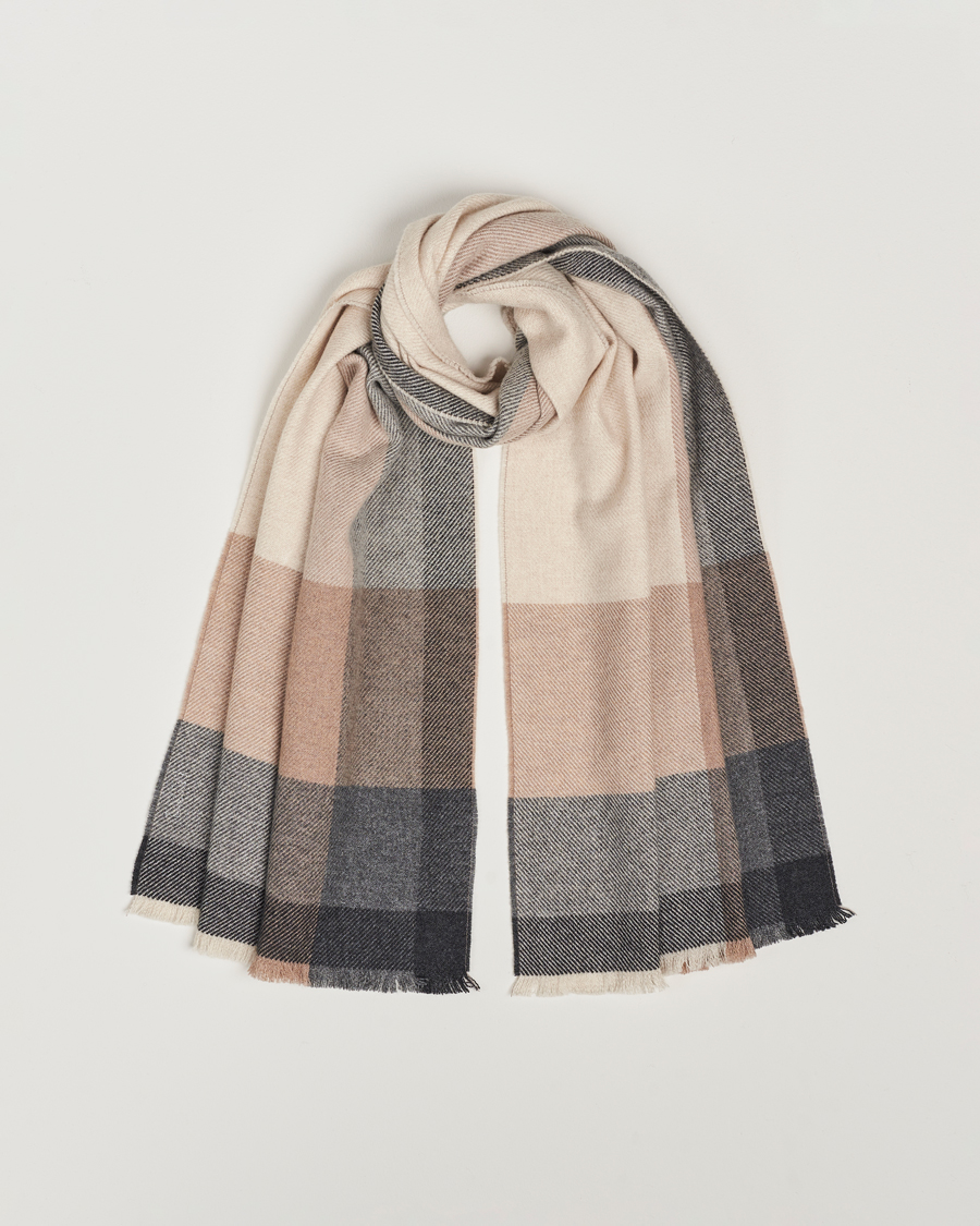 Herren | Brunello Cucinelli Wool/Cashmere Scarf Grey/Beige | Brunello Cucinelli | Wool/Cashmere Scarf Grey/Beige