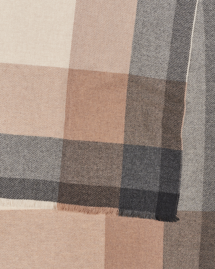 Herren | Brunello Cucinelli Wool/Cashmere Scarf Grey/Beige | Brunello Cucinelli | Wool/Cashmere Scarf Grey/Beige