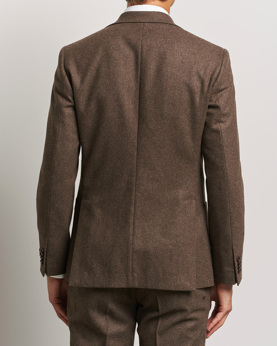 Herren | Sakkos | Morris | Flannel Wool Blazer Brown